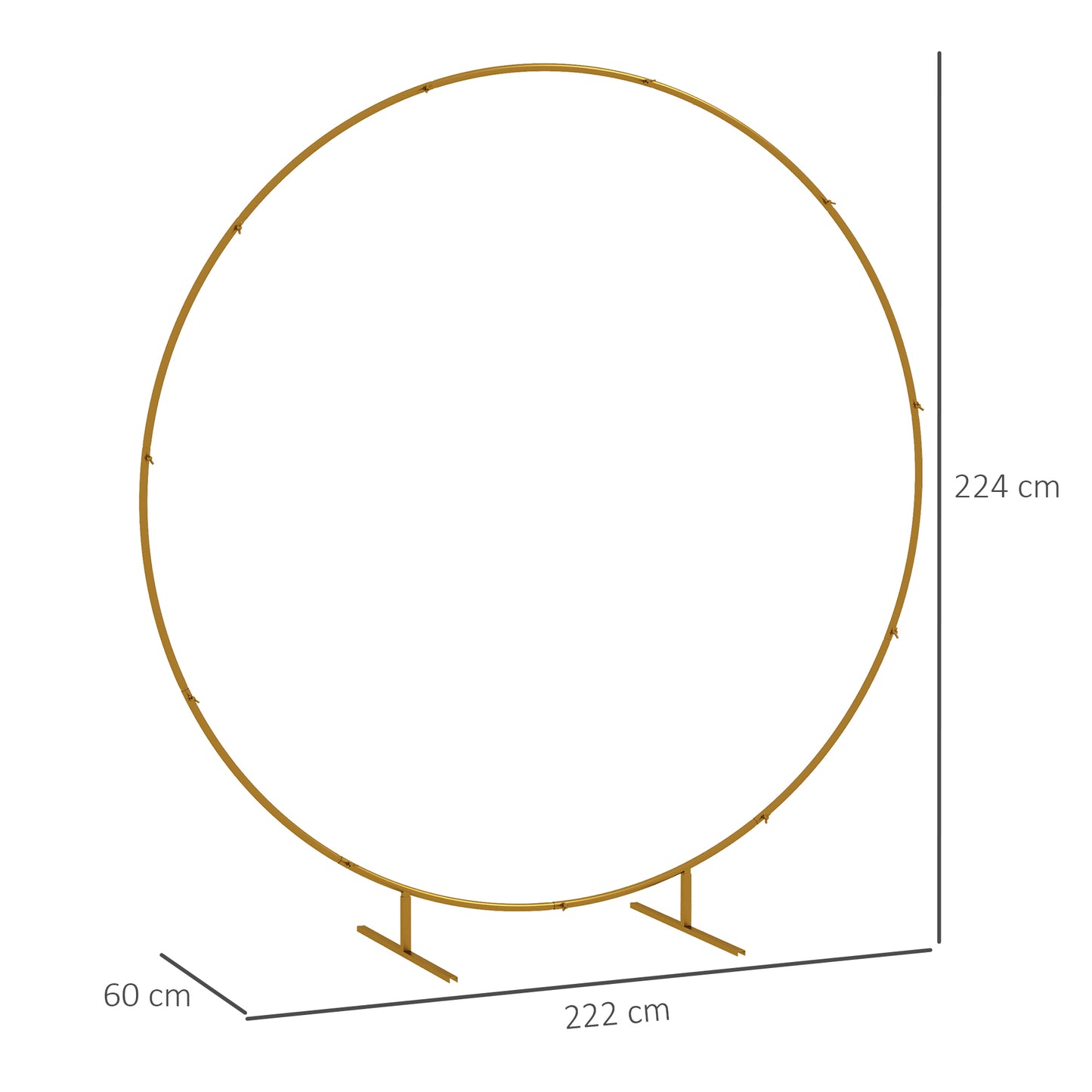 222cm Gold Tone Backdrop Stand