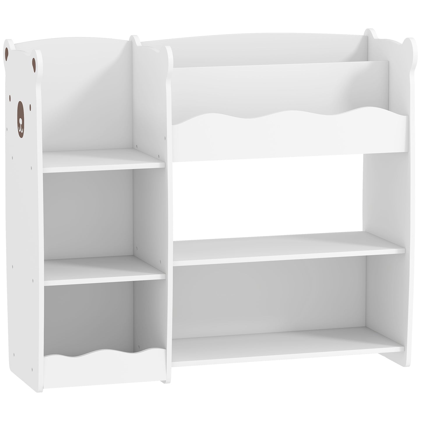 Kids Toy Storage Unit, Bear Design Kids Bookshelf and Toy Organiser