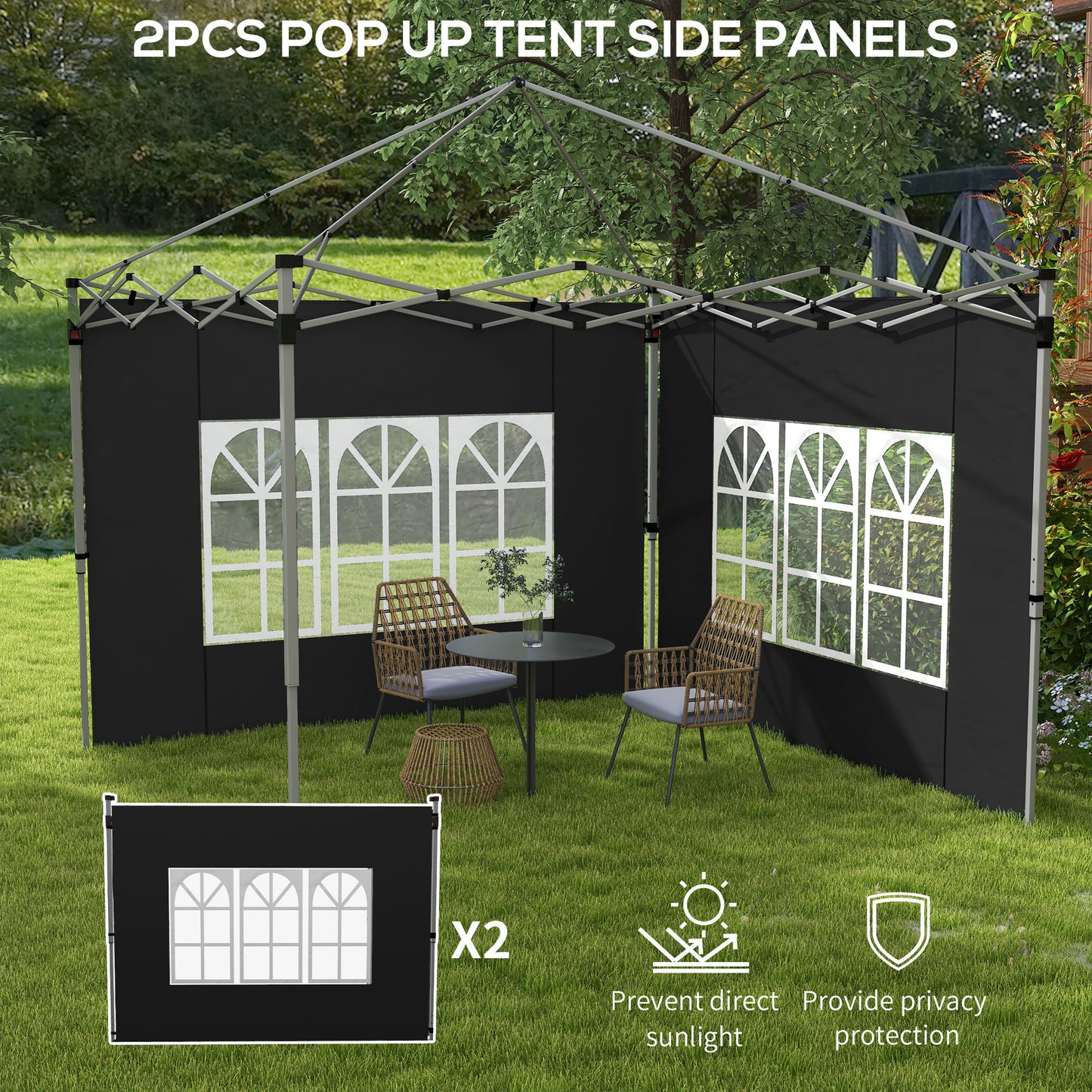 Gazebo Side Panels, Sides Replacement with Window