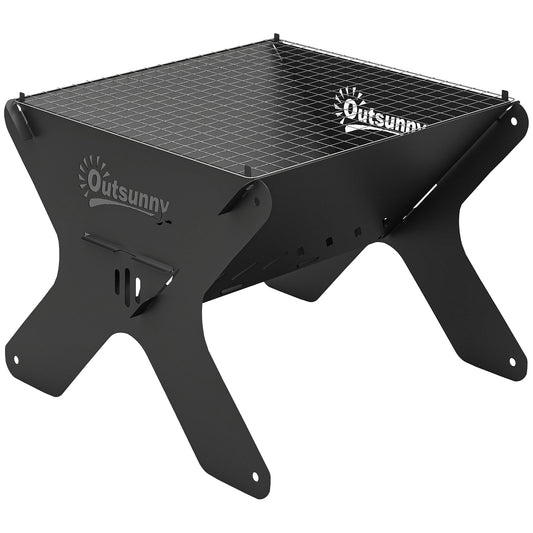 2-In-1 Portable BBQ Grill and Camping Fire Pit