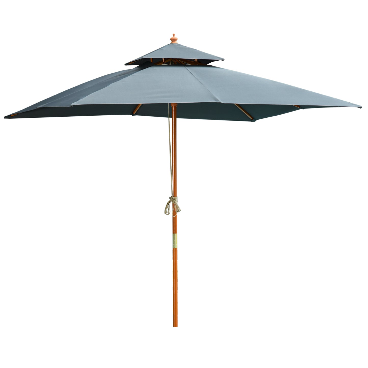 3 x 3 metre Patio Parasol Garden Umbrellas Sunshade Outdoor Wooden