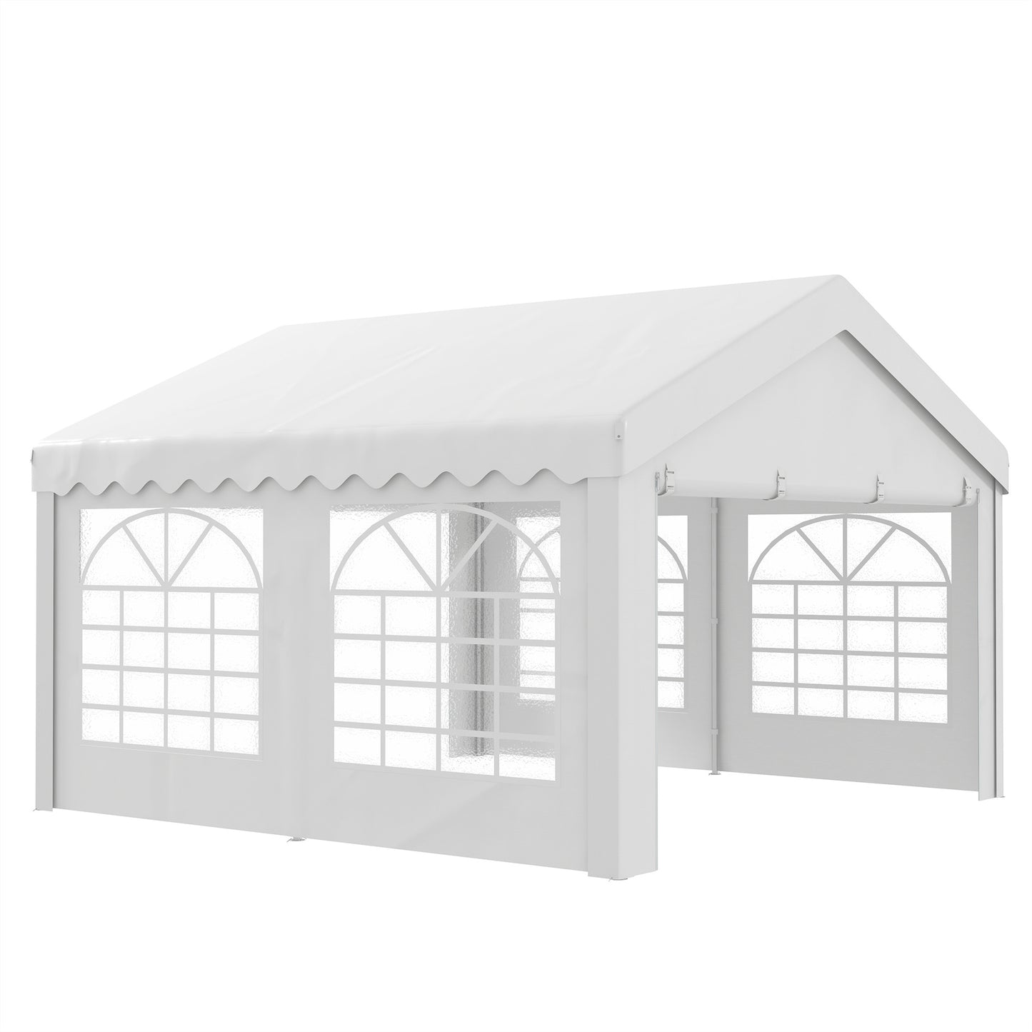 4m x 4m Marquee Party Tent, Heavy Duty Wedding Canopy with Sidewalls