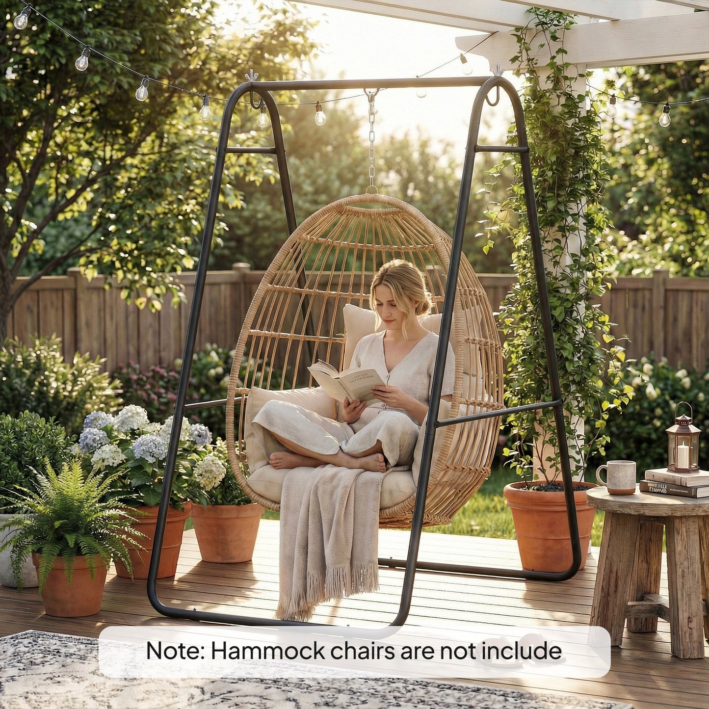 Hammock Chair Stand Only 150KG Load Capacity for Indoor Outdoor