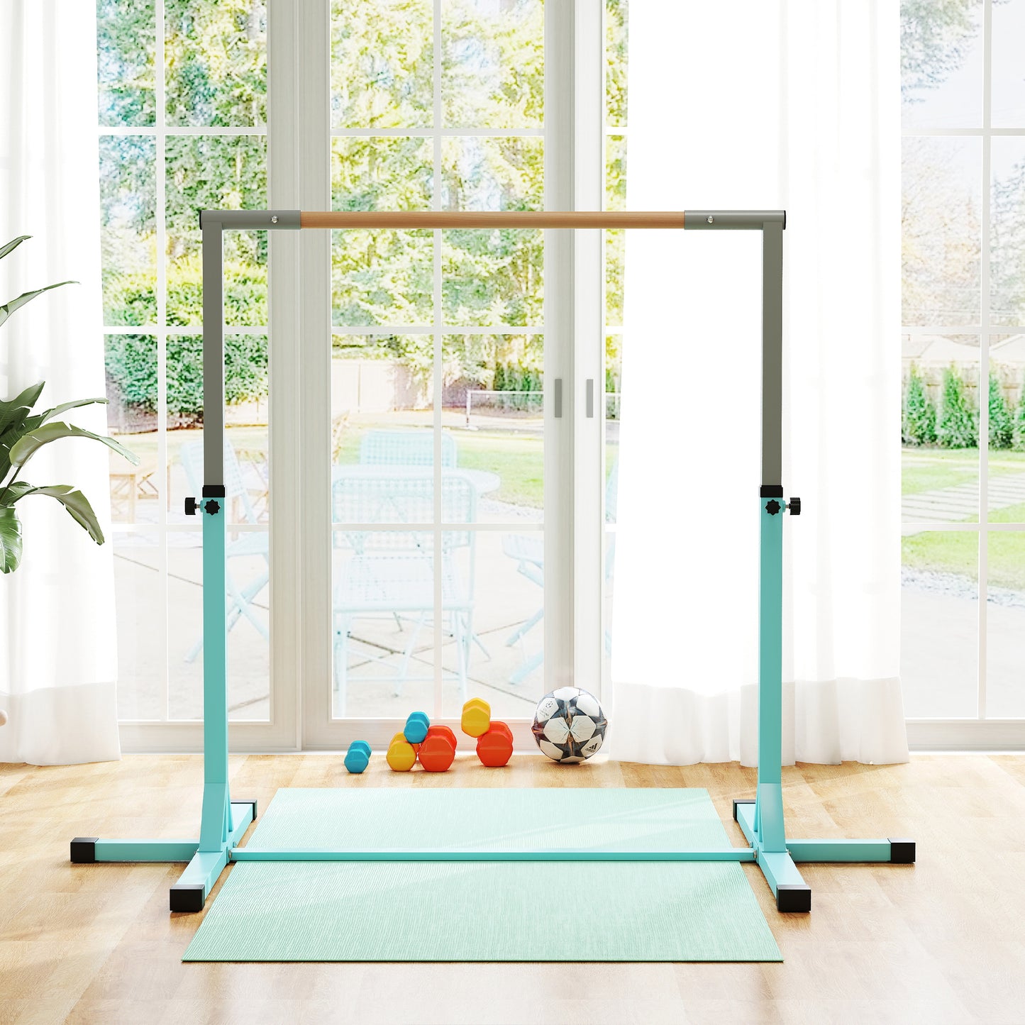 Height Adjustable Gymnastics Horizontal Bar for Kids (2)