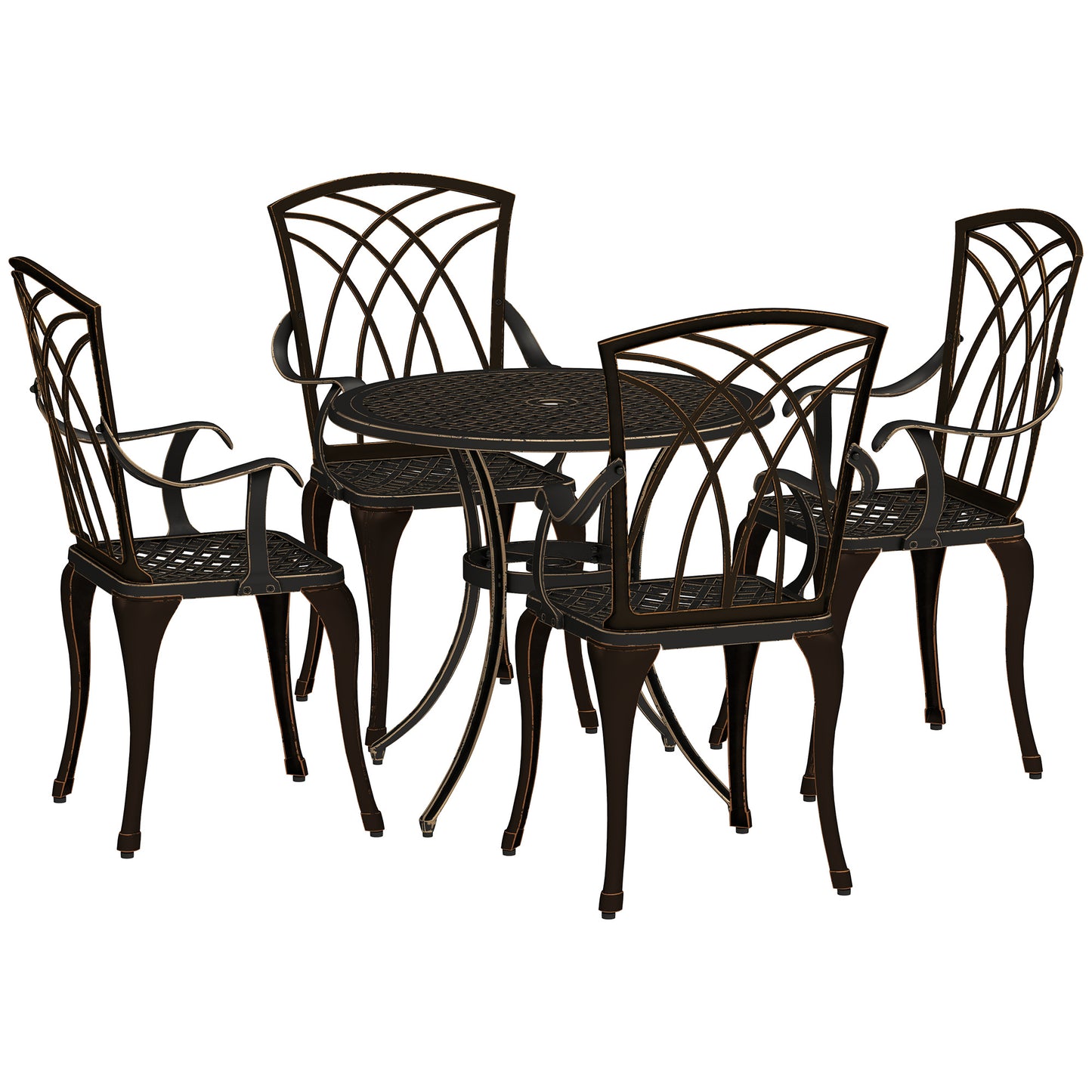 5 Pieces Garden Dining Set for 4