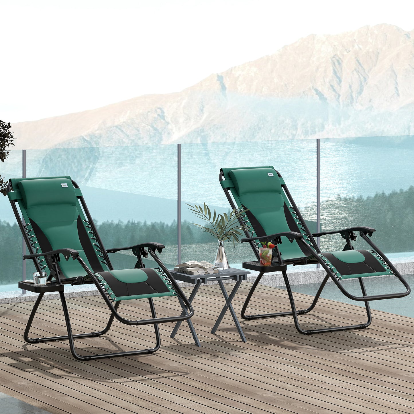 Zero Gravity Lounger Chair Set of 2 (1)