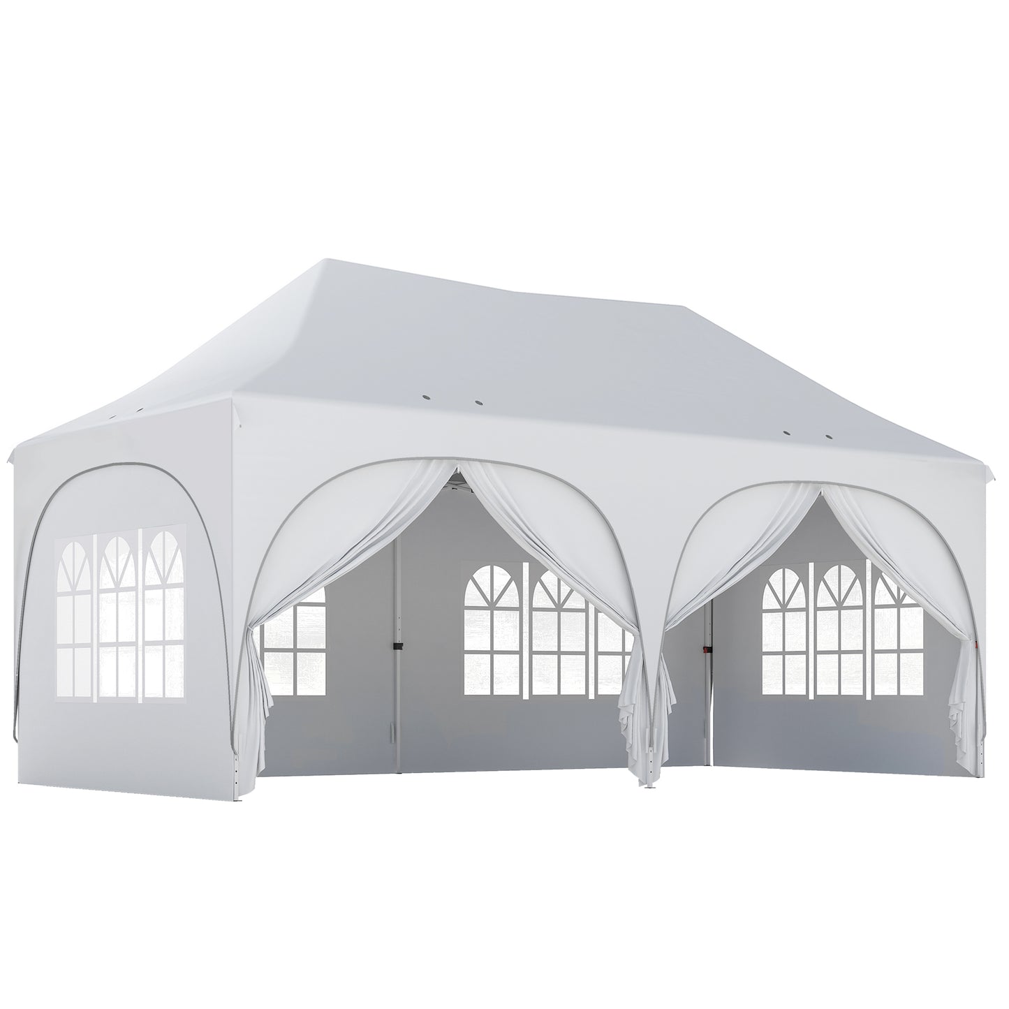 3 x 6m Pop Up Gazebo Shelter with Sides, 6 Sandbags (1)