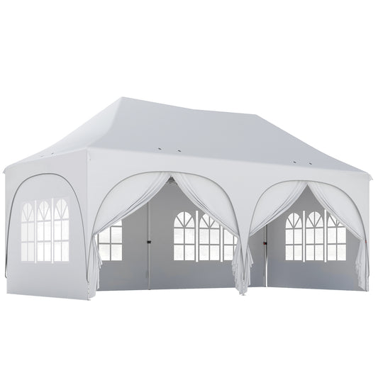 3 x 6m Pop Up Gazebo Shelter with Sides, 6 Sandbags (1)