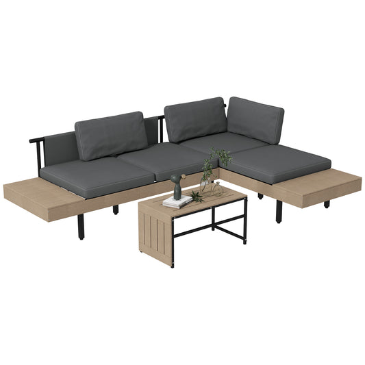 Three-Piece 'L' Garden Sofa Set
