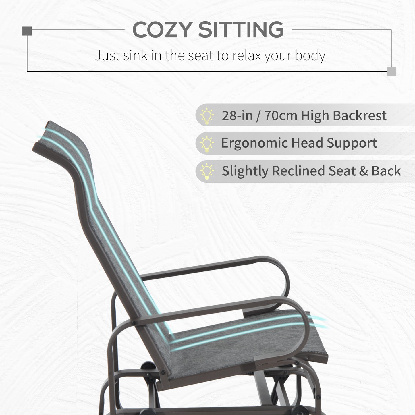 Outdoor Gliding Rocking Chair