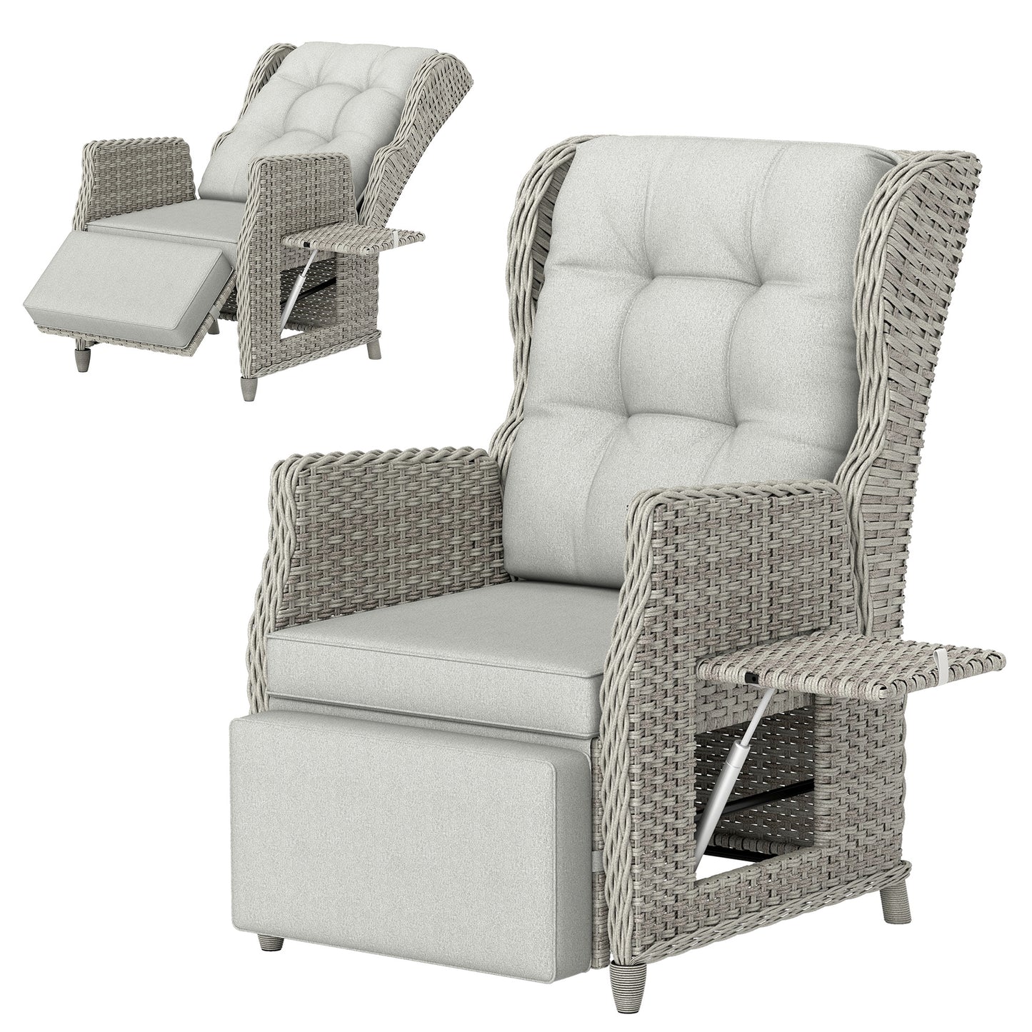 Rattan Garden Recliner Chair