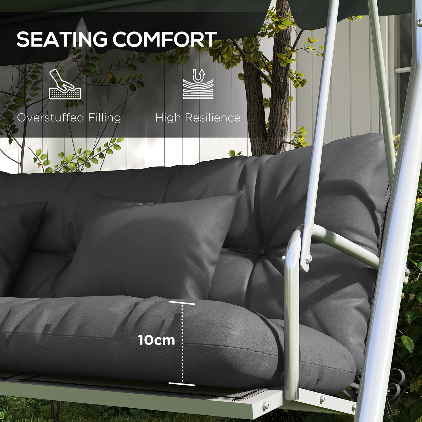 Back and Seat Cushion Replacement with 2 Pillows