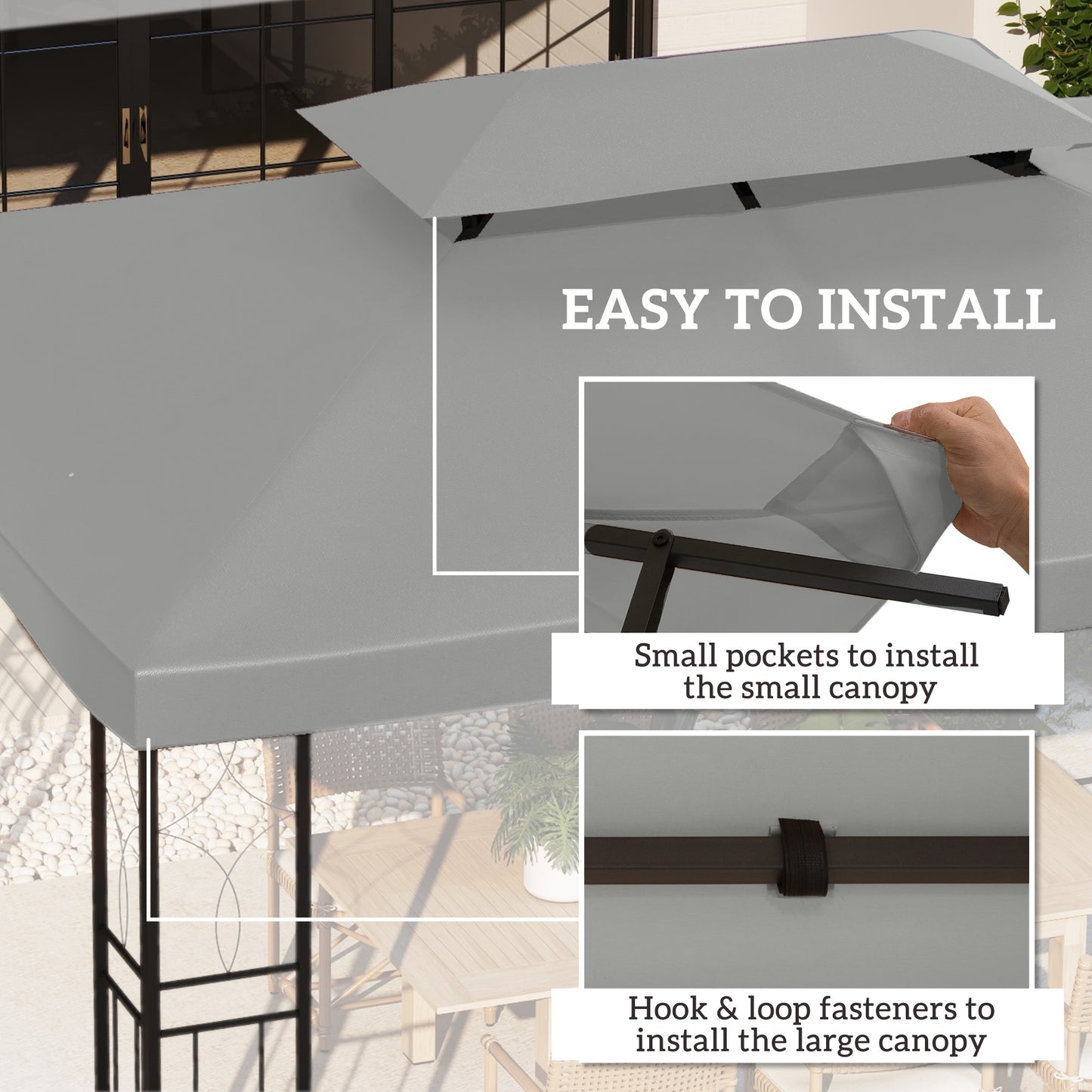Gazebo Roof Replacement, for 3 x 4m Frames