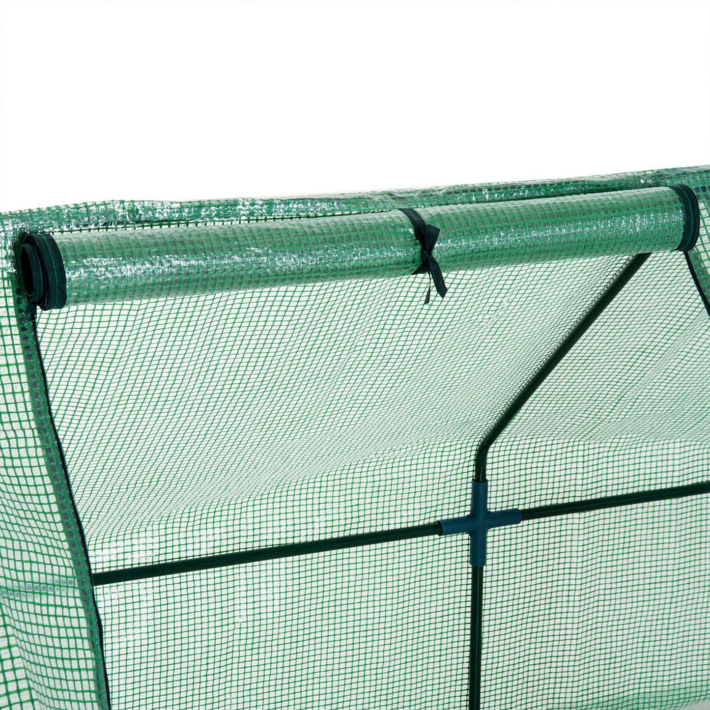 Mini Small Greenhouse with Steel Frame & PE Cover & Zipped Window