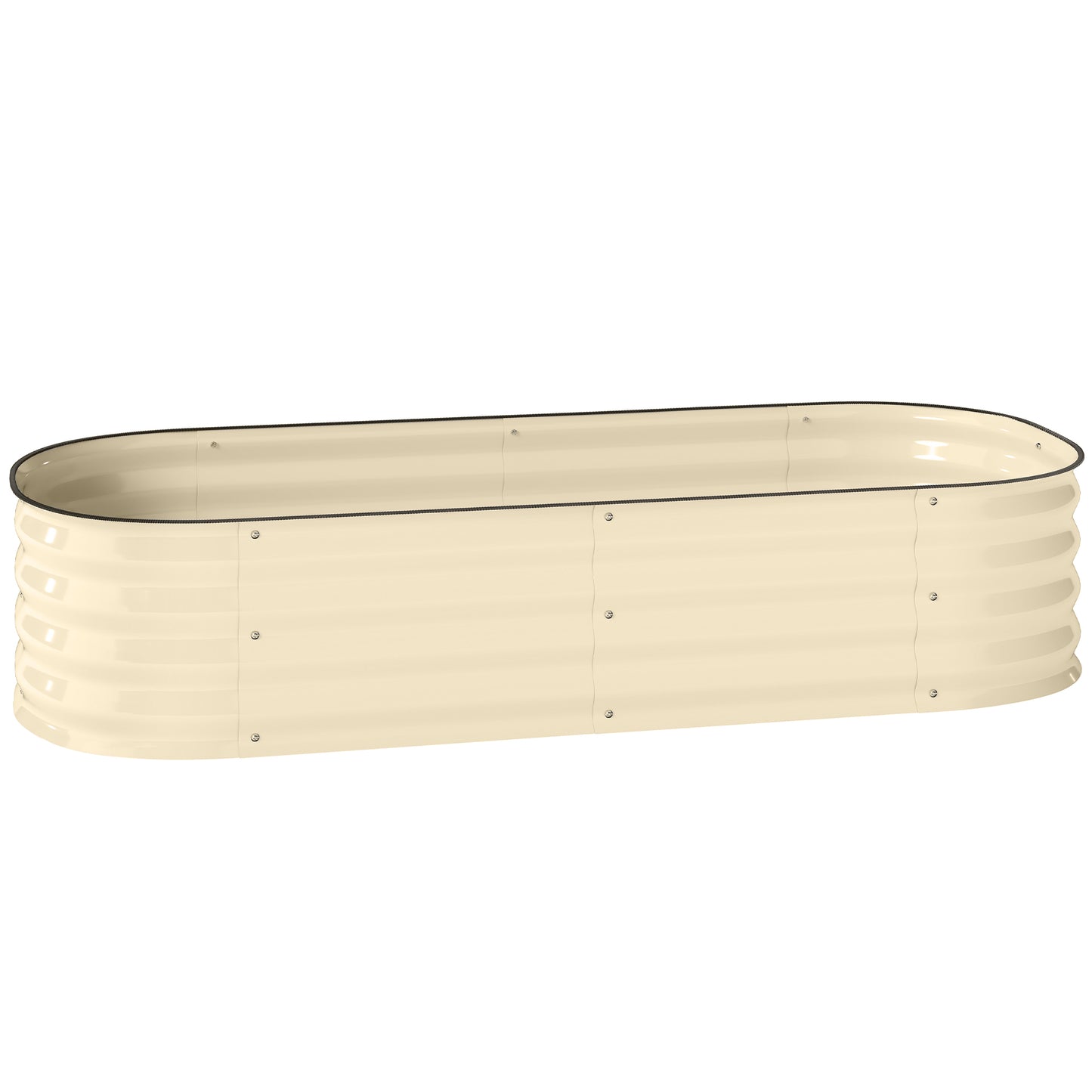 Galvanised Raised Garden Bed, Metal Planter Box with Safety Edging (3)