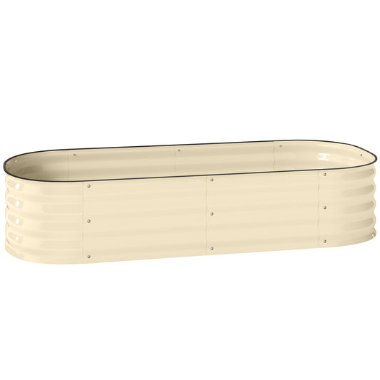 Galvanised Raised Garden Bed, Metal Planter Box with Safety Edging (3)