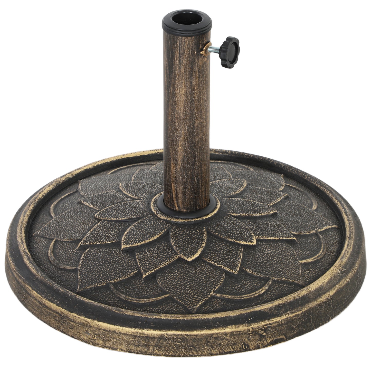 12kg Resin Garden Parasol Base, Round Umbrella Base