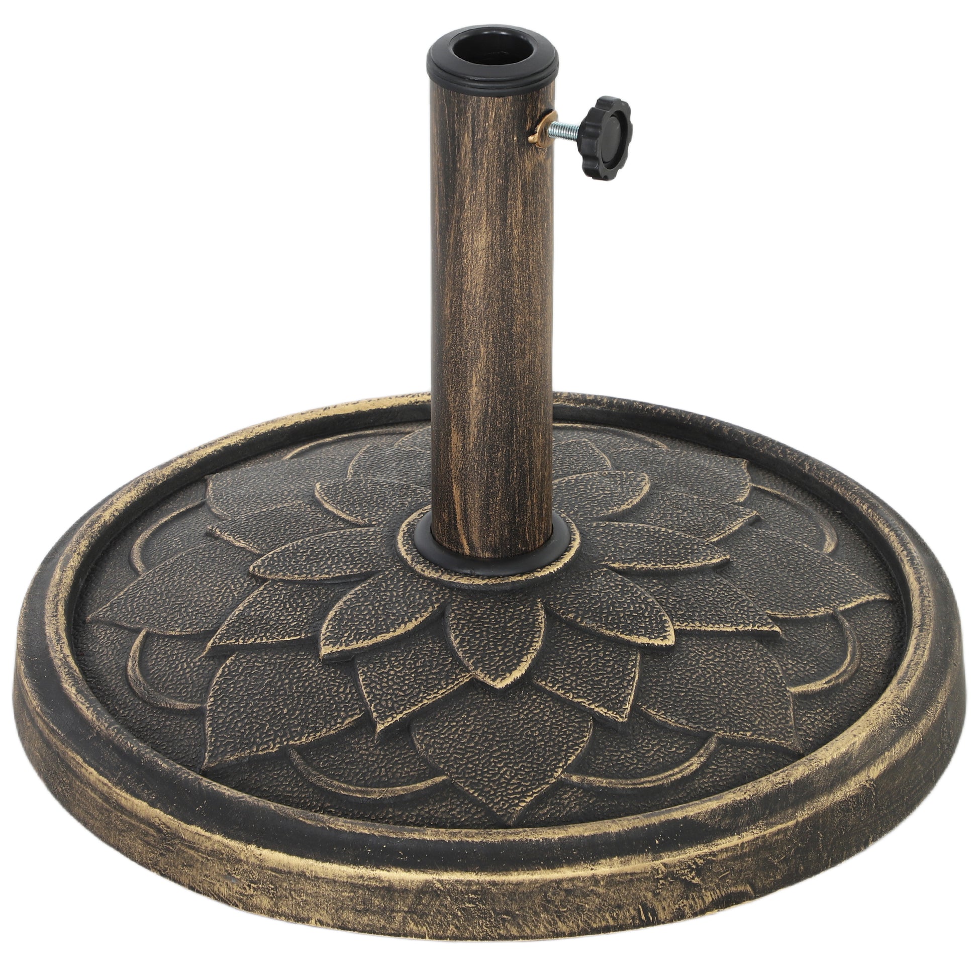 12kg Resin Garden Parasol Base, Round Umbrella Base