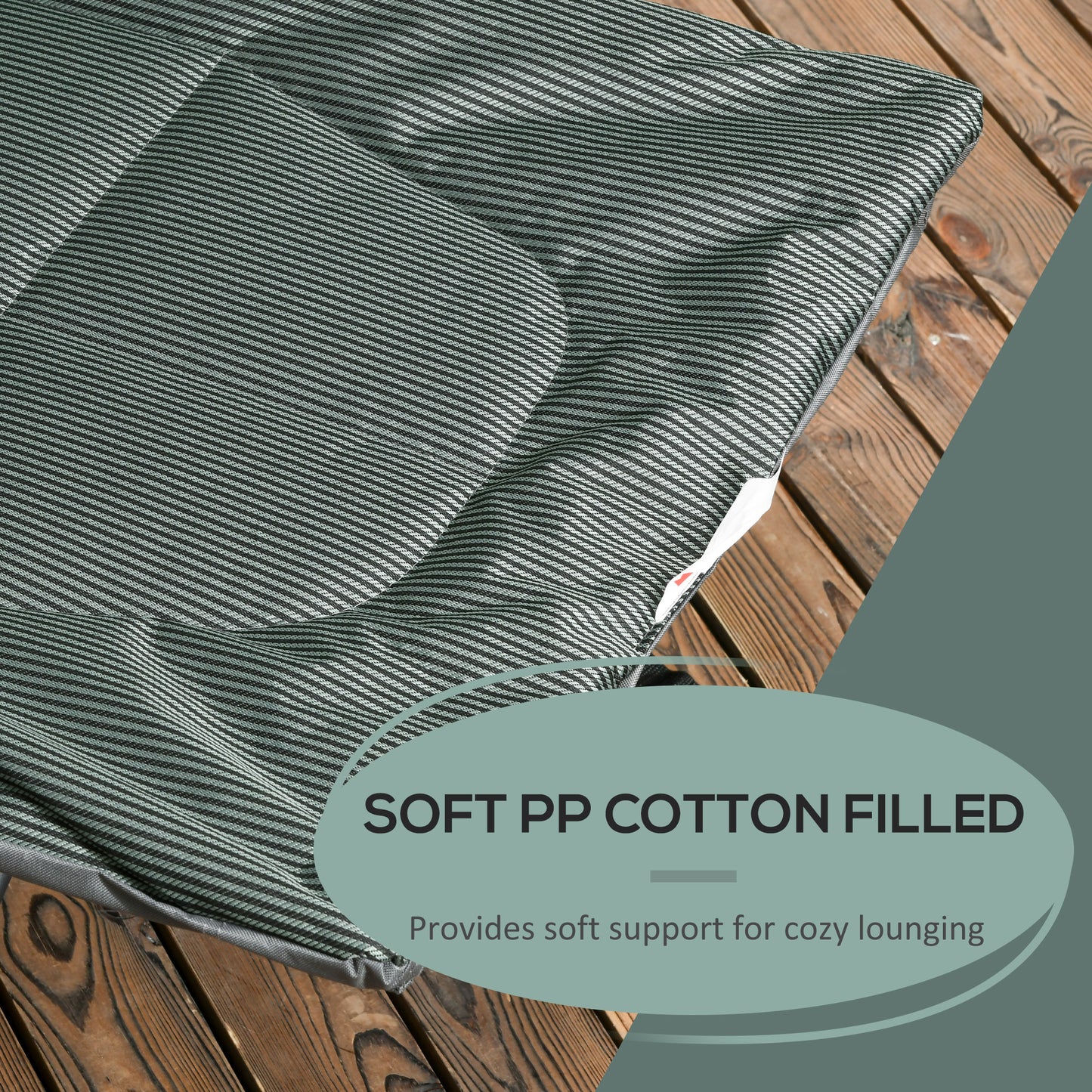 Foldable Camp Bed, Padded Patio Camping Bed with Carry Bag