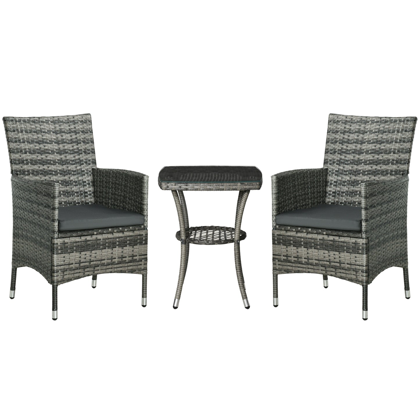 3 Pieces Rattan Bistro Set (3)