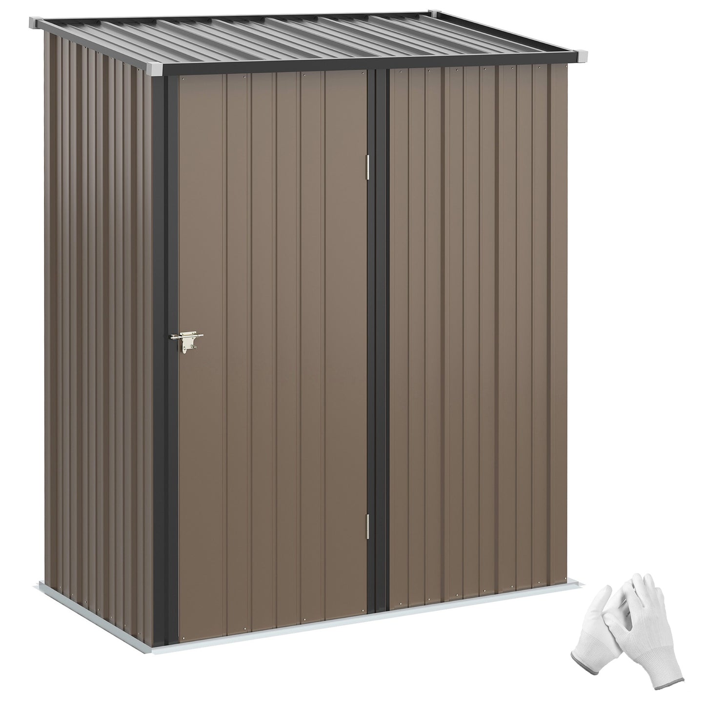 5.3 x 3.1ft Corrugated Steel Garden Shed
