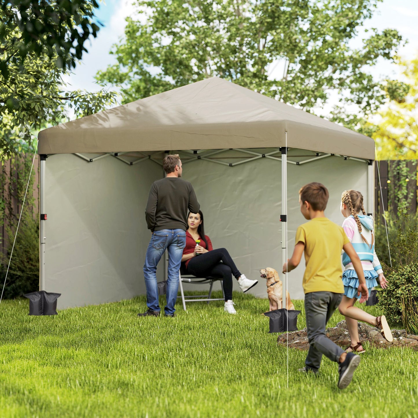 3 x 3 (M) Pop Up Gazebo, UPF 30+ with 2 Sidewalls