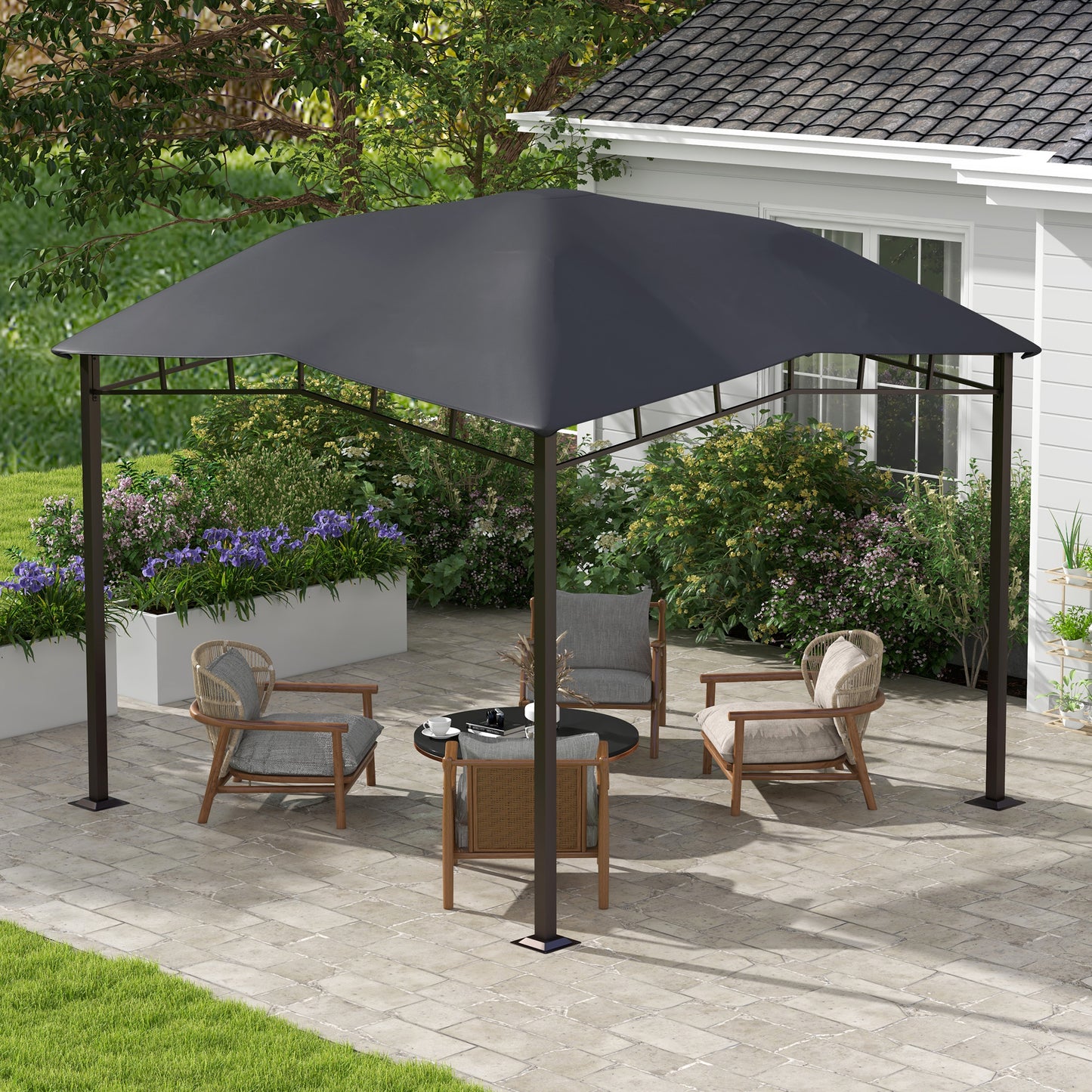 3x3(m) Outdoor Gazebo Garden Gazebo Pavilion Sunshade Canopy Tent