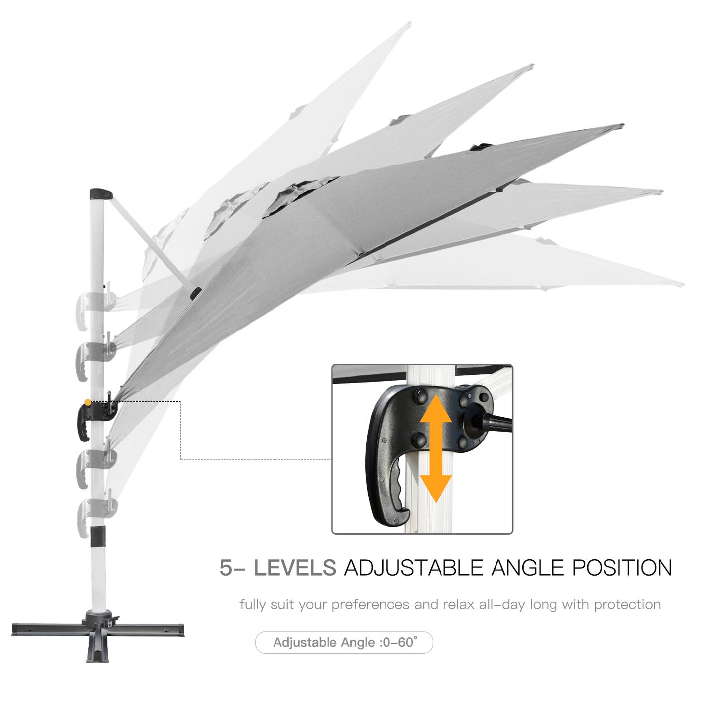 3 x 3(m) Cantilever Roma Parasol