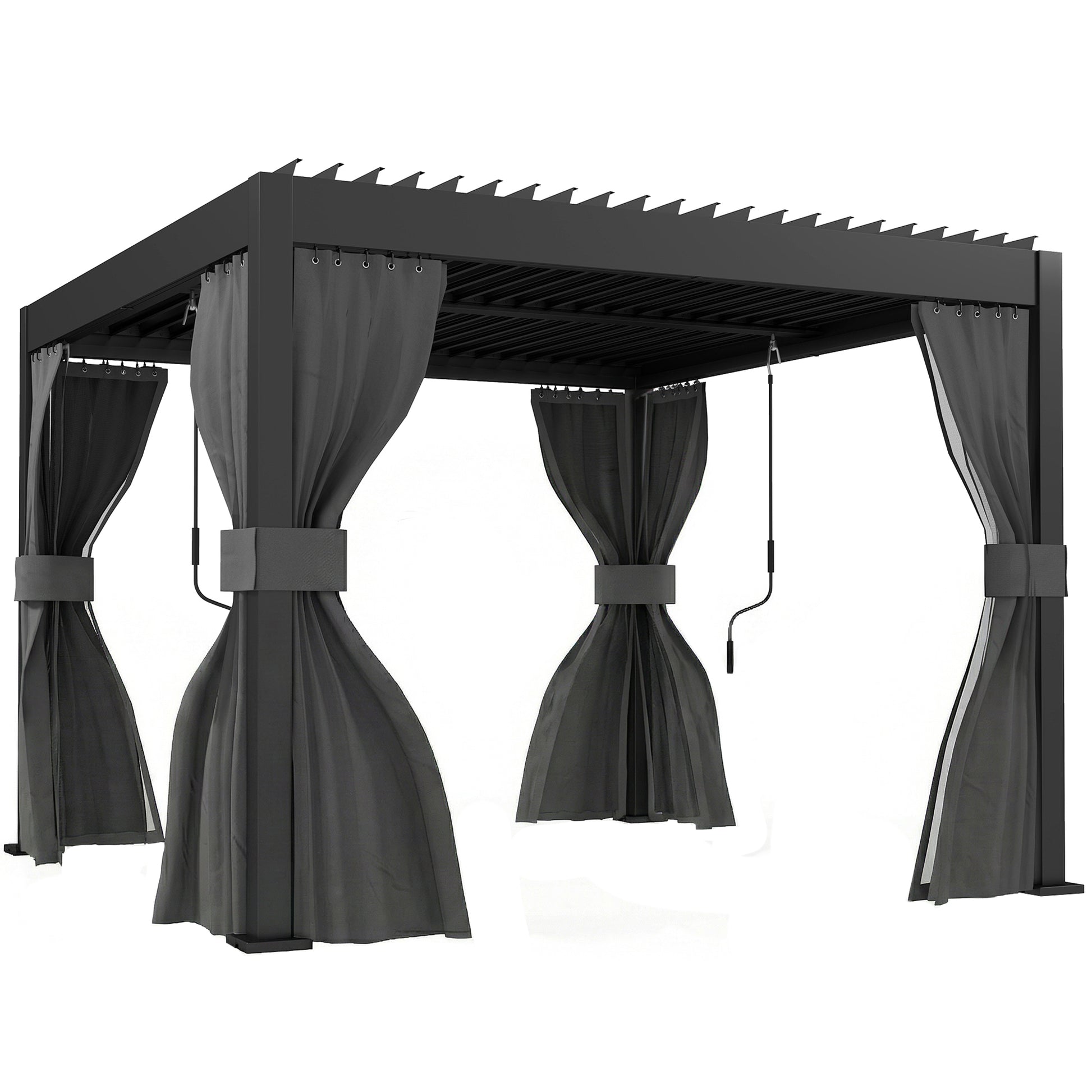 3 x 3 m Louvered Pergola with Adjustable Metal Louvred Roof