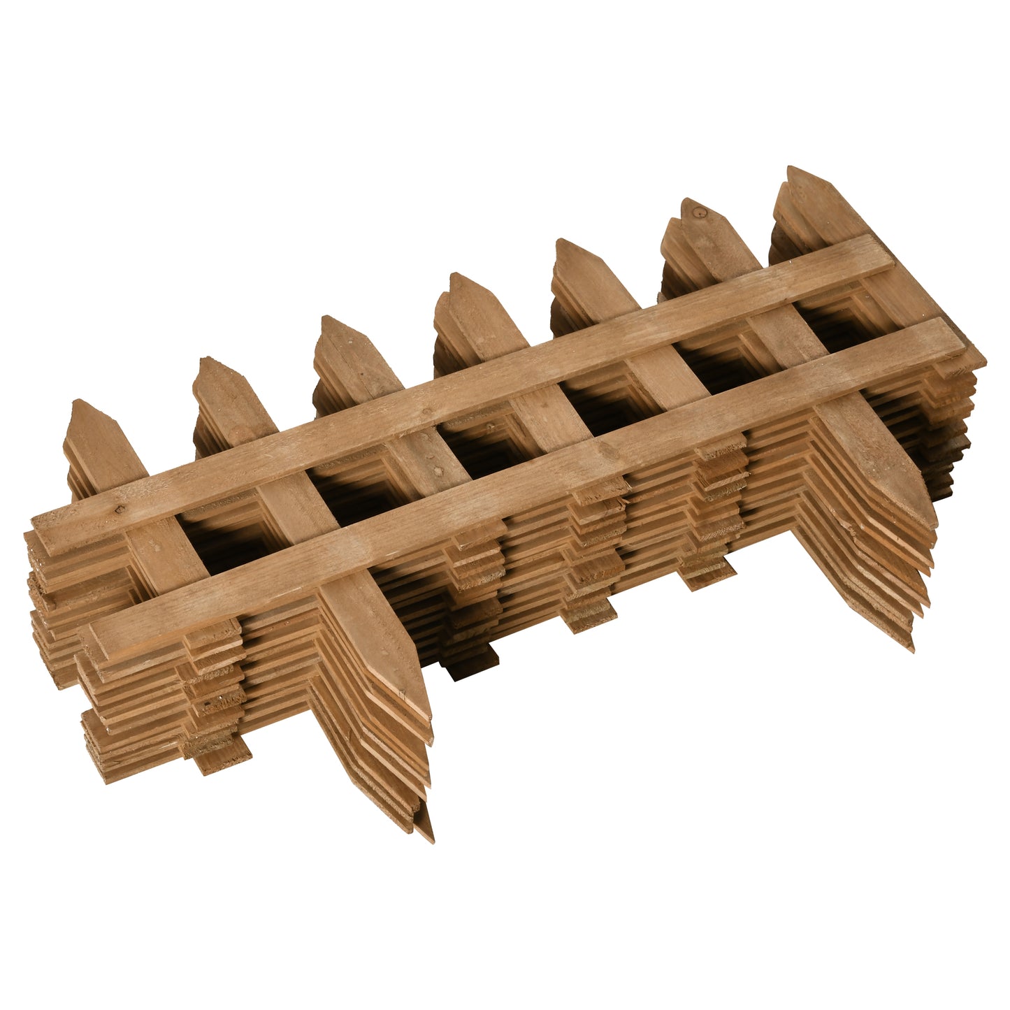 Pack of 24 Wooden Border Fences