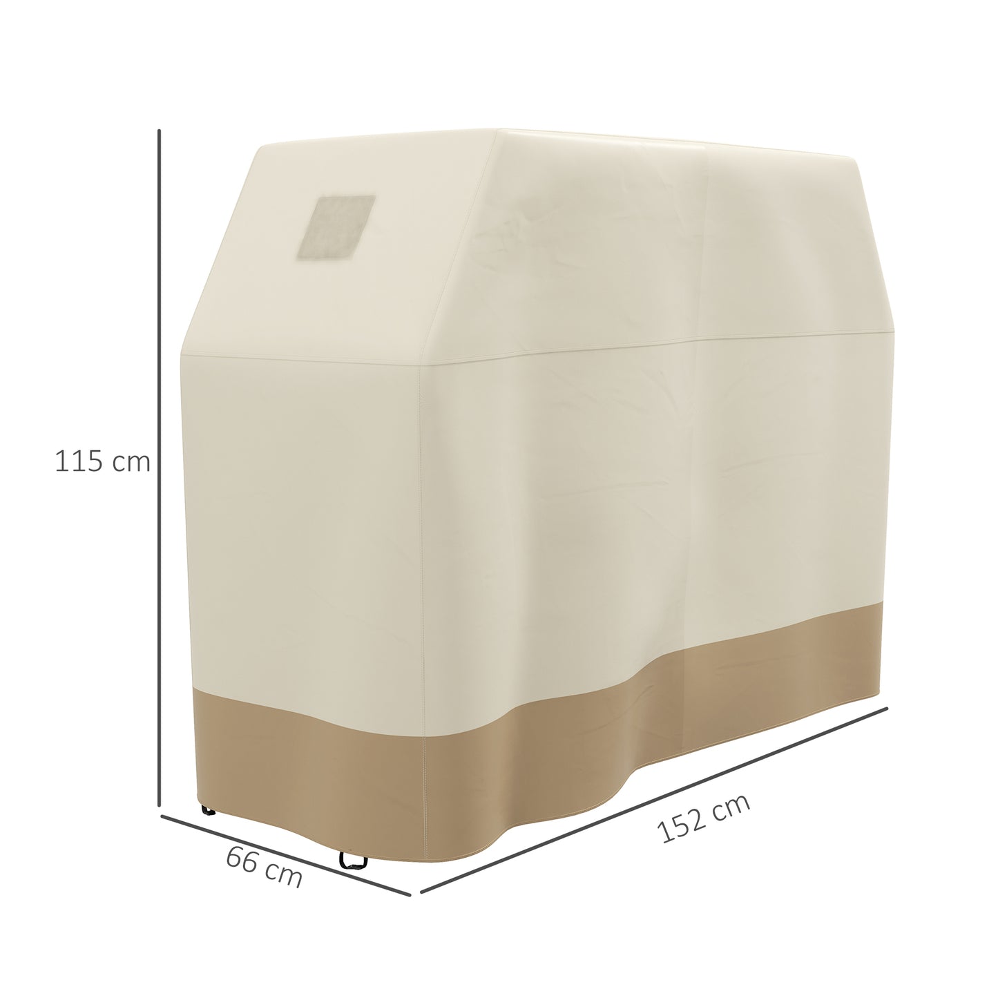 66W x 152Lcm PU Coated Protective Grill Cover
