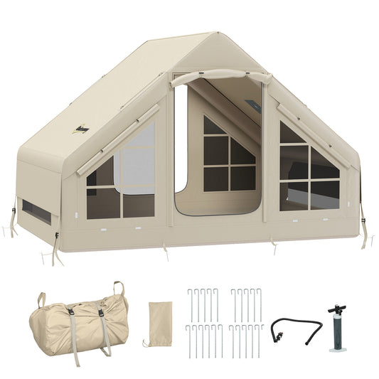 Inflatable Camping Tent with Pump and Stove Jack Hole