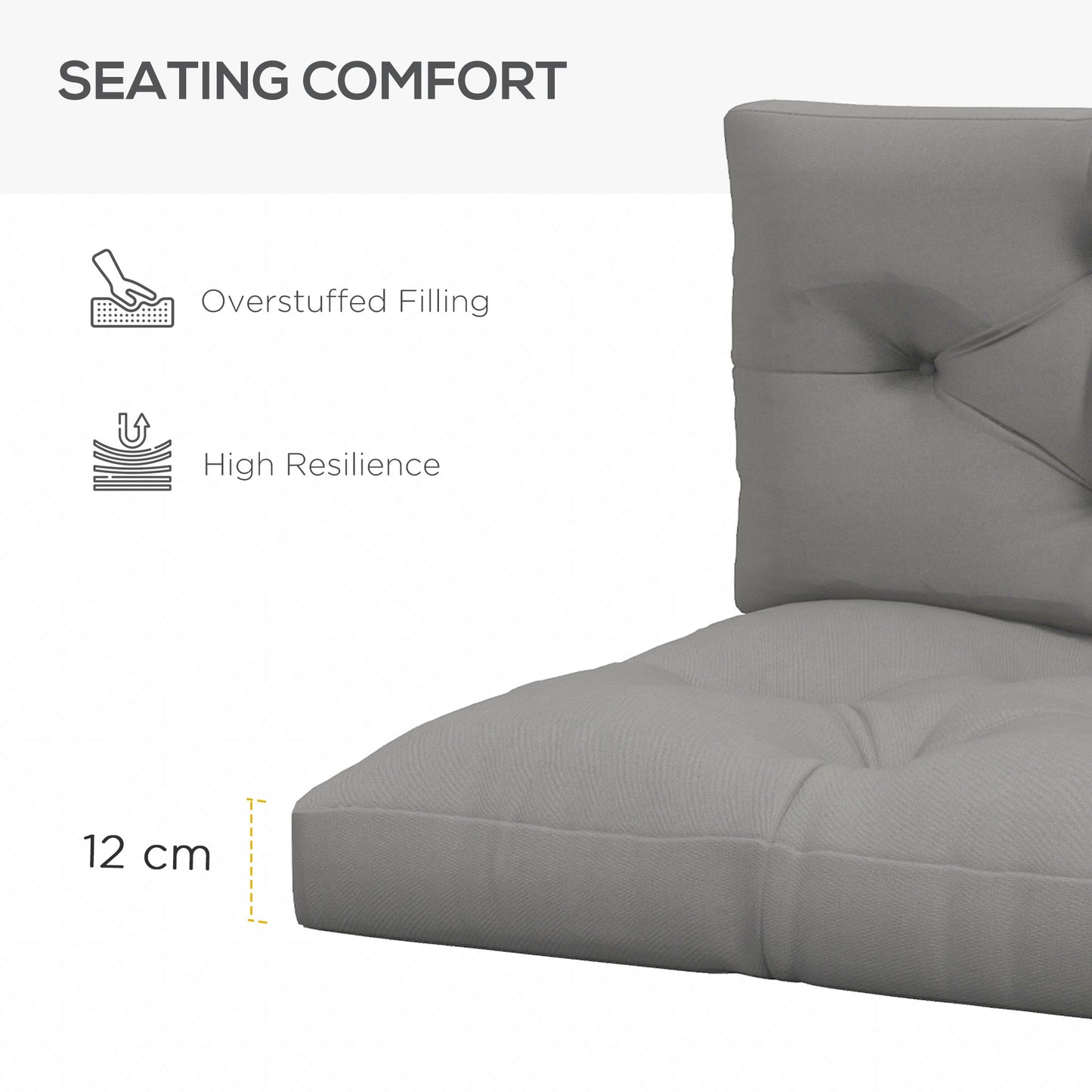 Seat and Back Padded Pallet Cushion Set