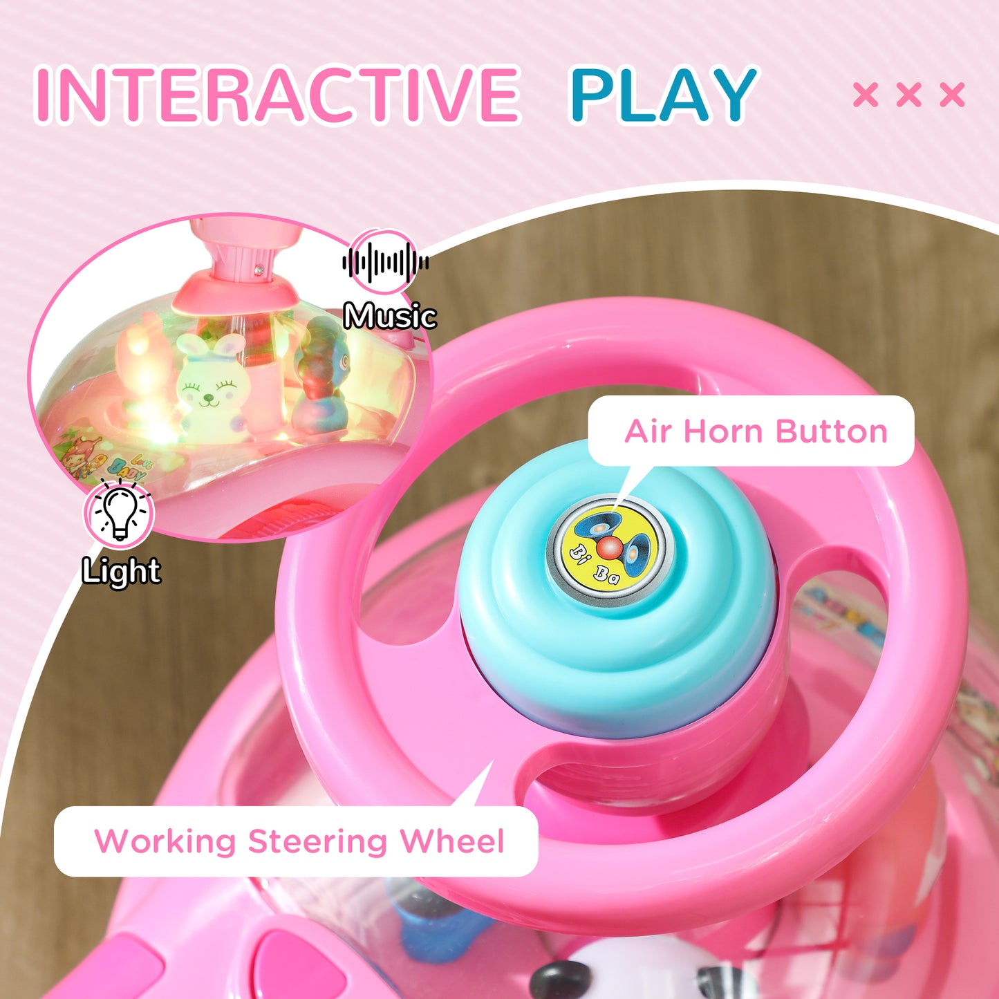 Foot to Floor oddler Ride on Toy w/ Music, Light, Horn