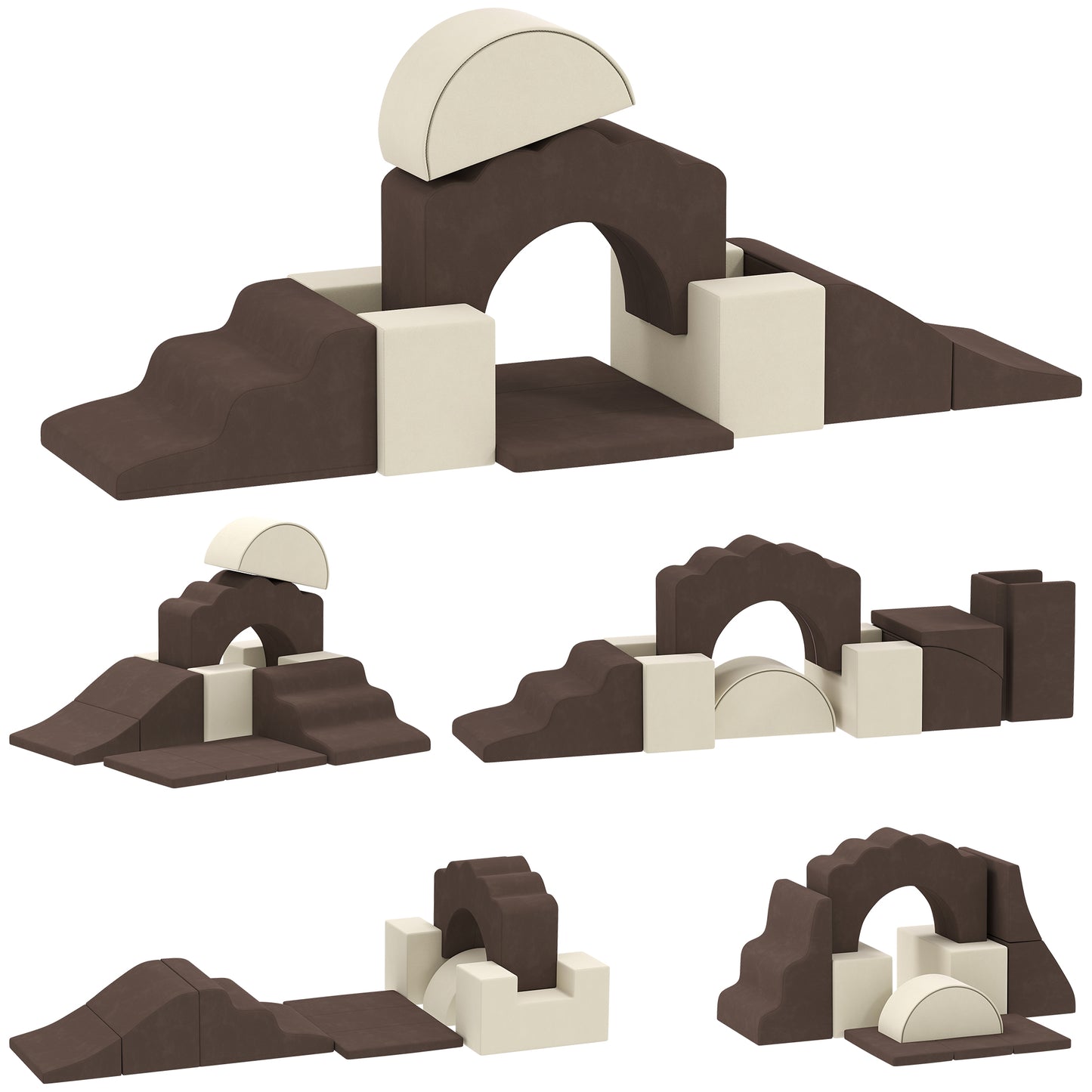7 Piece Kids Soft Play Set with Detachable Cover