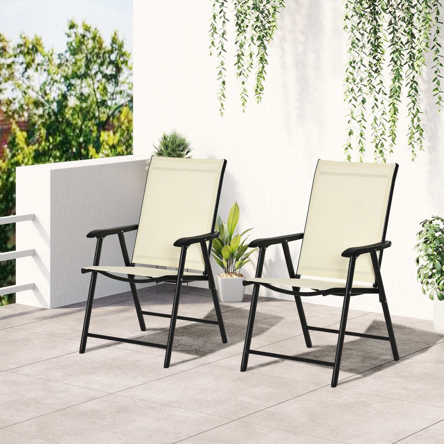 Set of Two Folding Garden Chairs