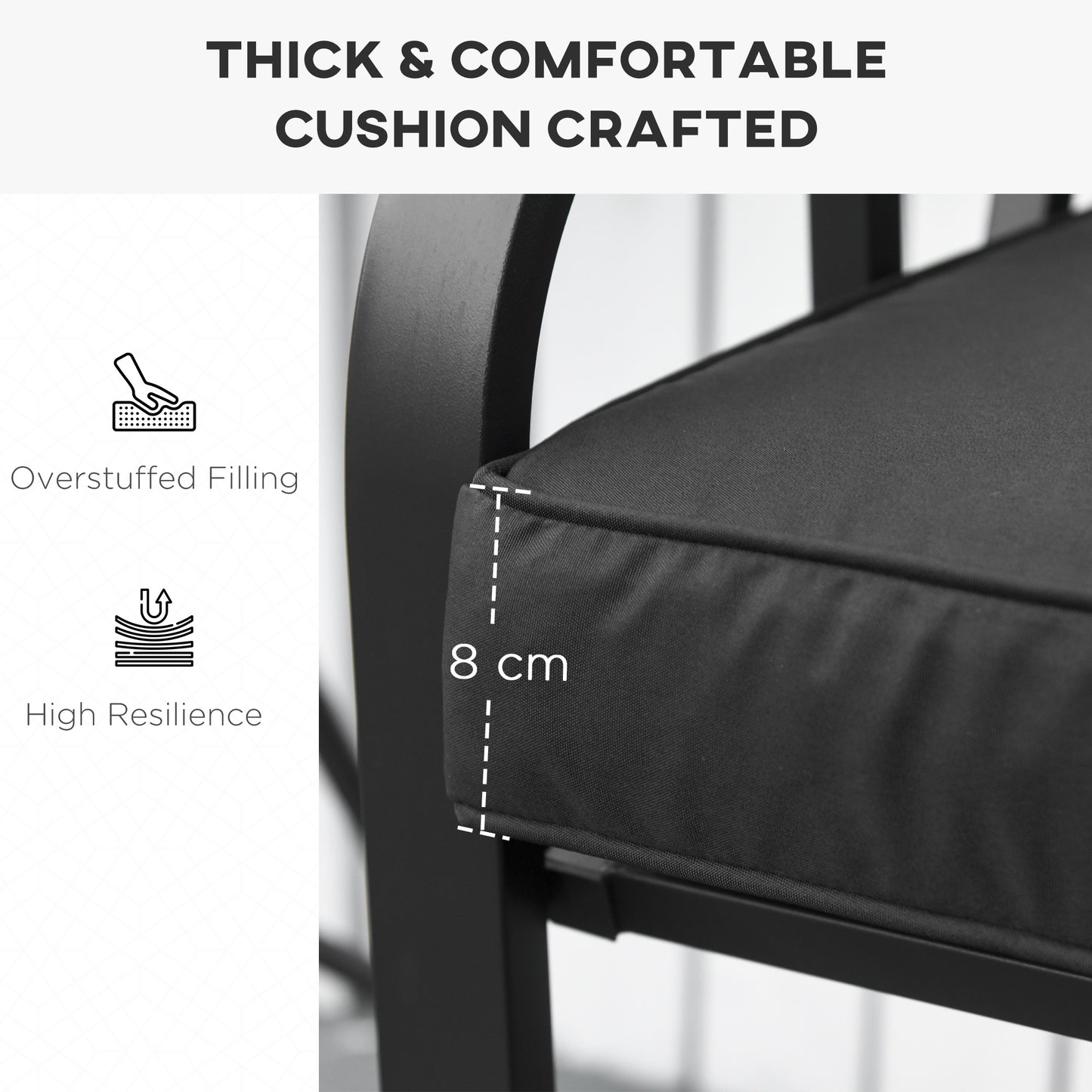 Garden Bench Cushion 2 Seater Loveseat Seat Pad