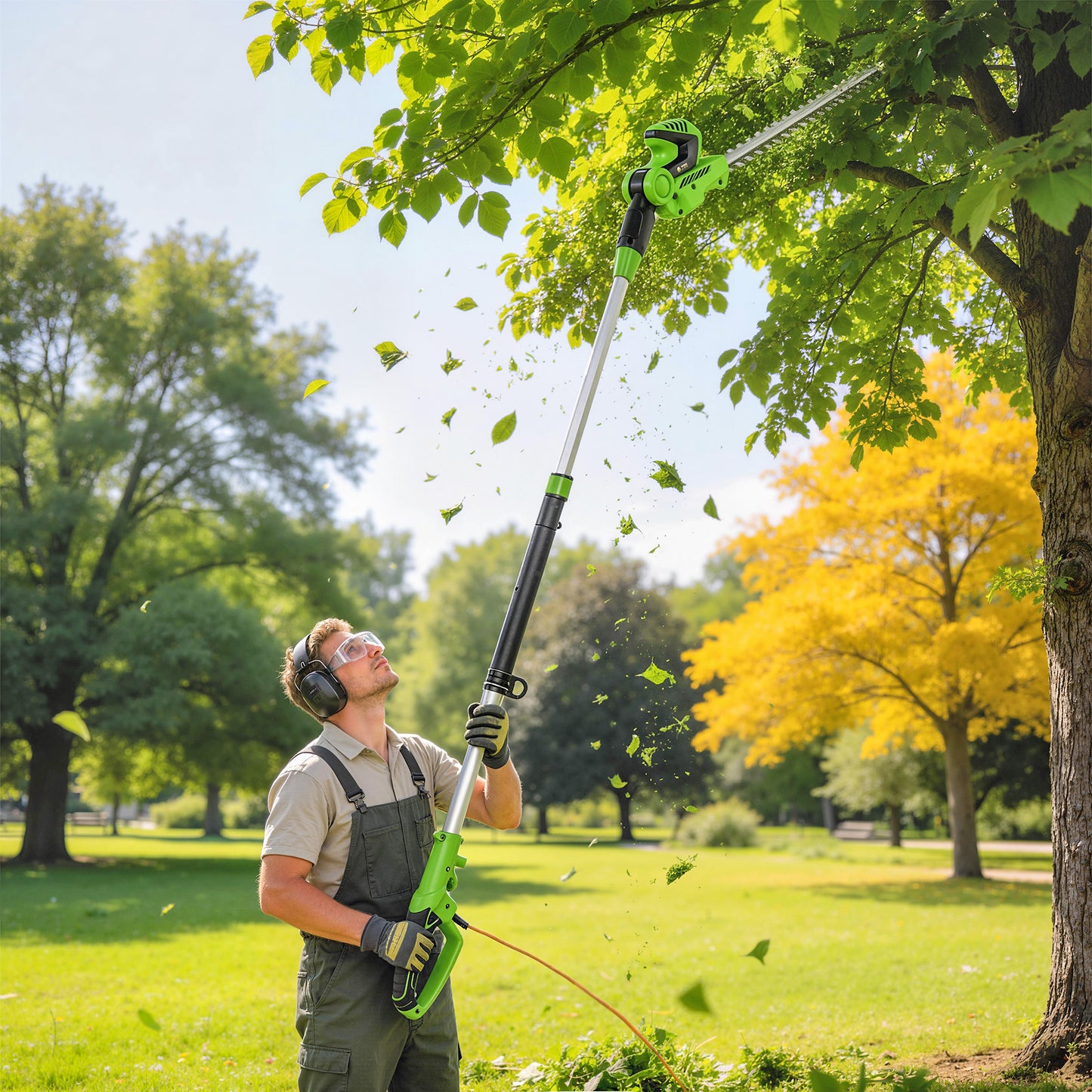 2.6m Corded Extendable Hedge Trimmer with 90° Adjustable Head