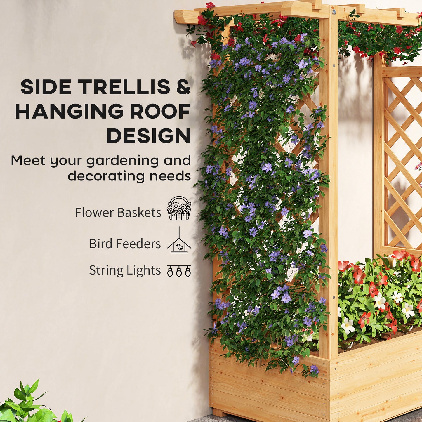Garden Planter with Trellis (1)
