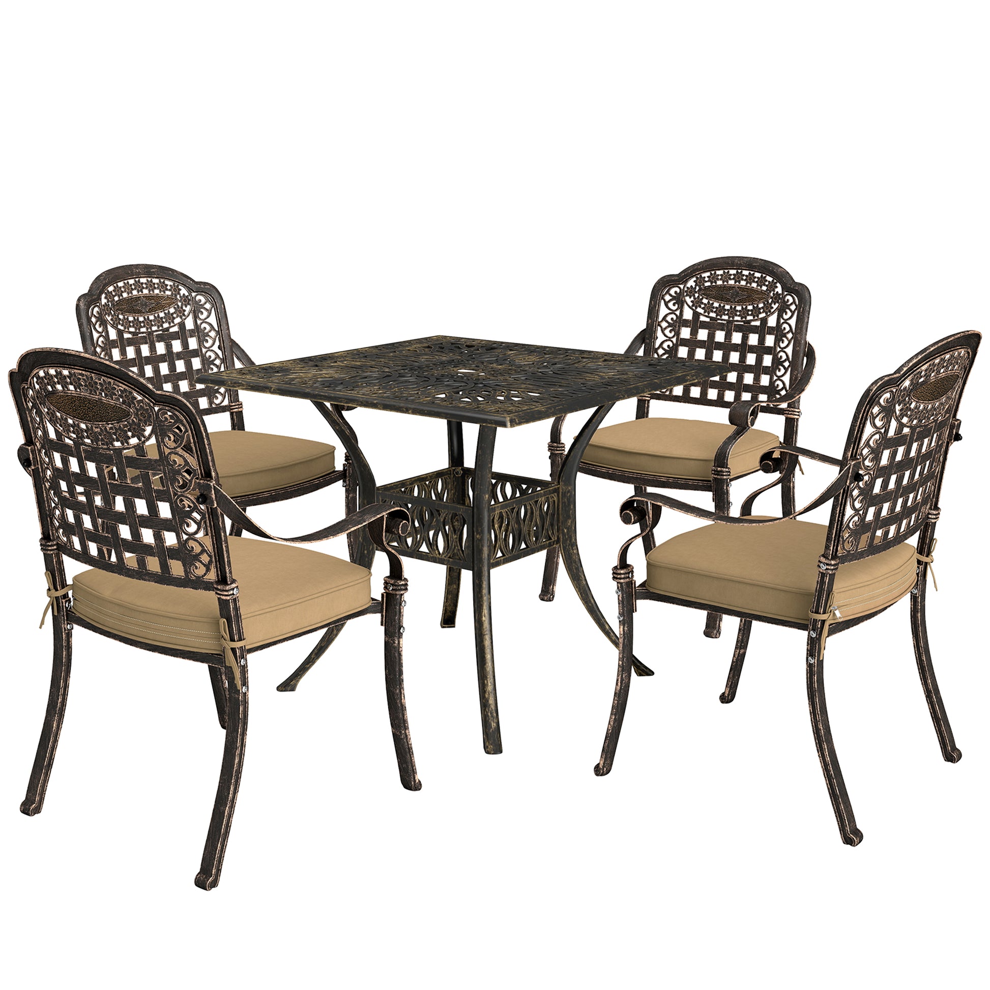 Five-Piece Cast Aluminium Garden Dining Set