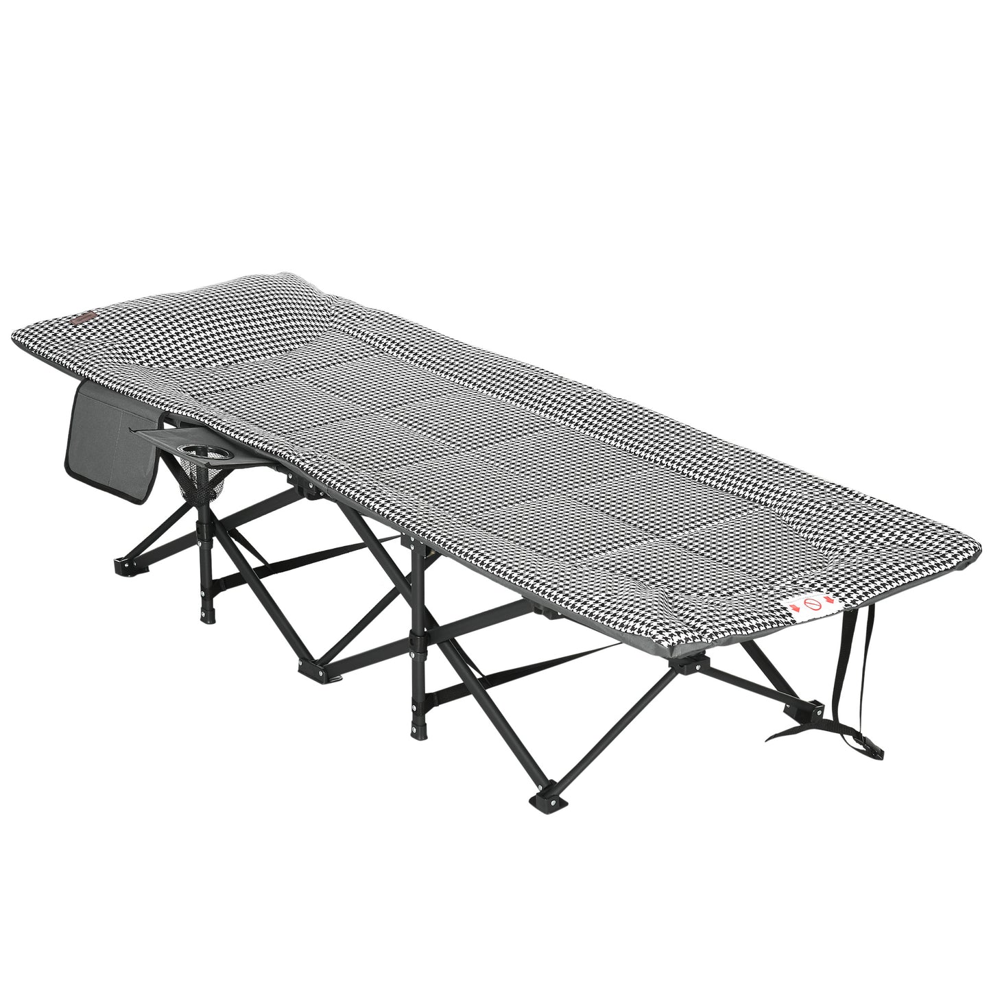 Foldable Camp Bed, Padded Patio Camping Bed with Carry Bag