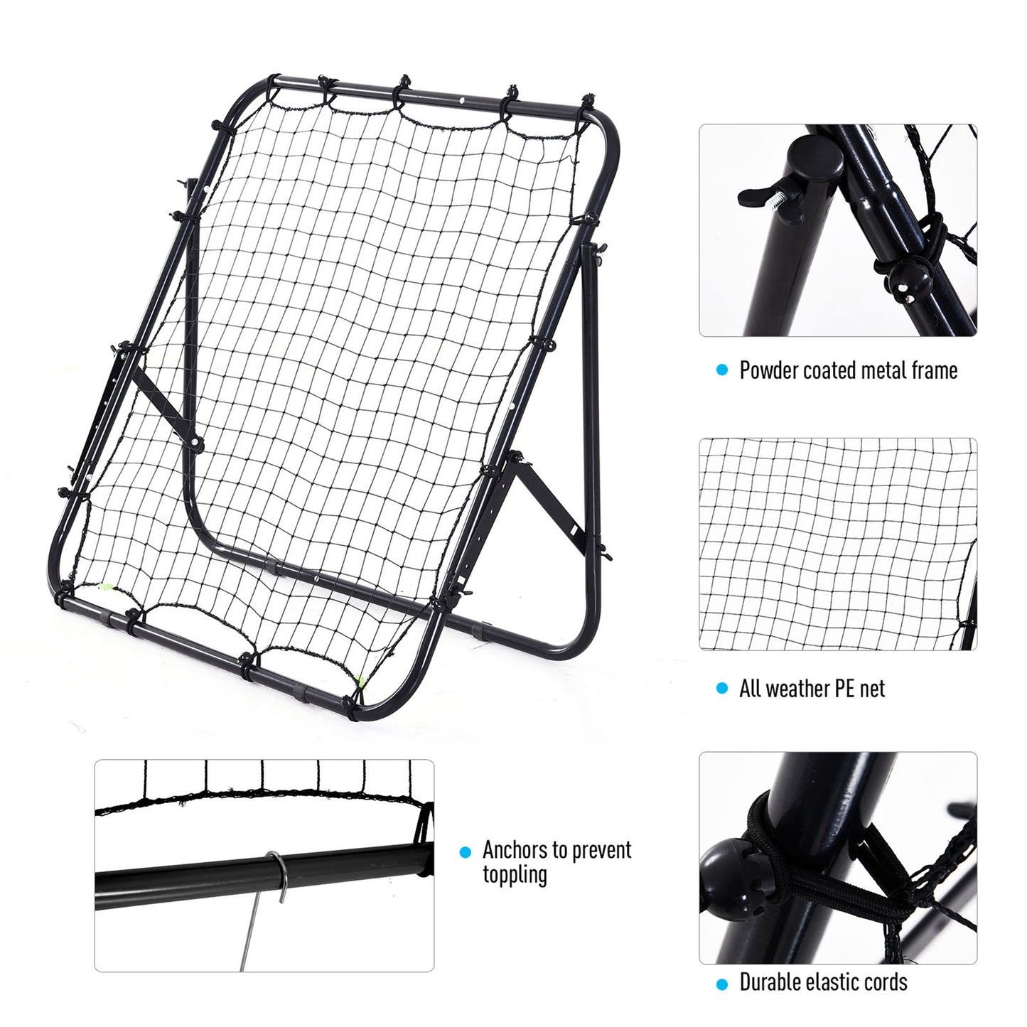 Adjustable Rebounder Net Kickback Target Goal