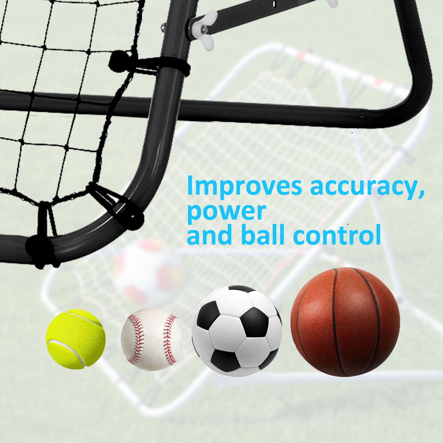 Adjustable Rebounder Net Kickback Target Goal