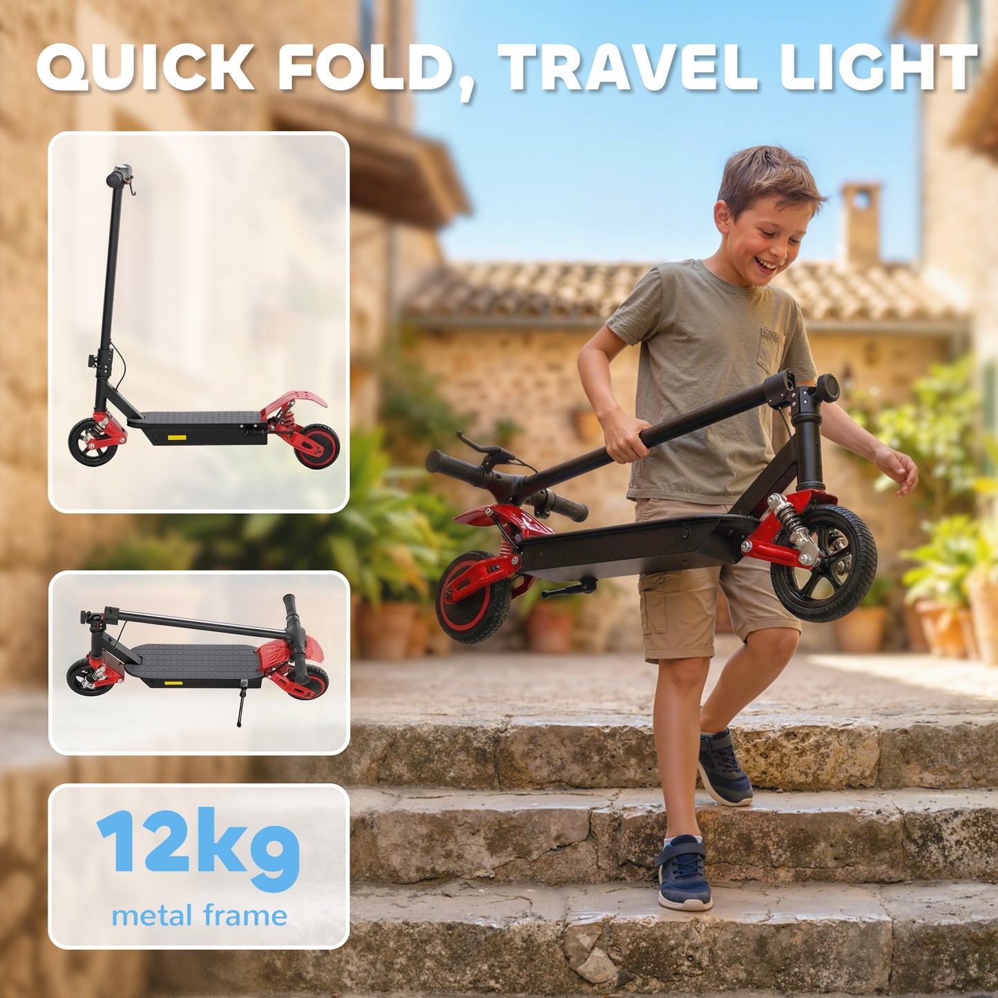 Foldable Kids Electric Scooter with LCD Display
