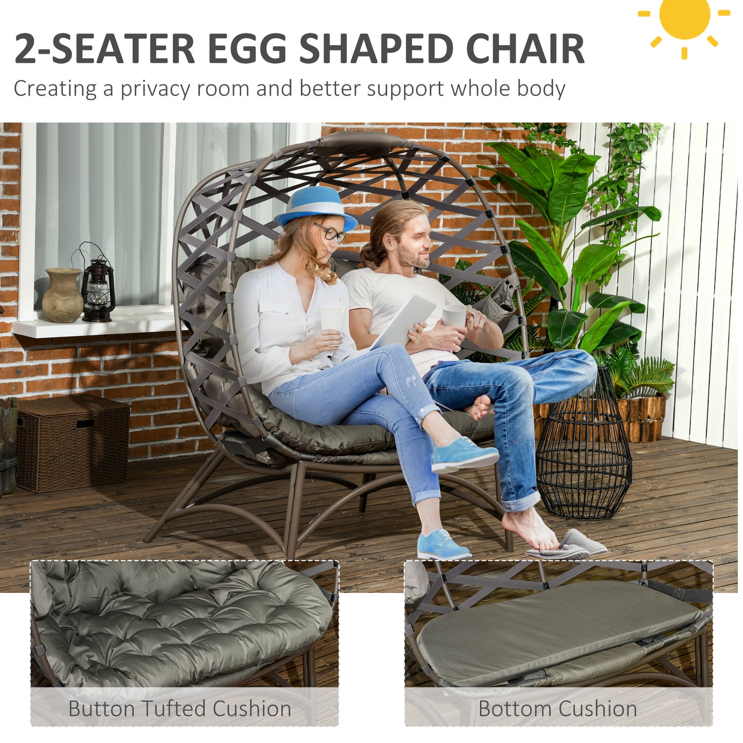 2 Seater Egg Chair Outdoor