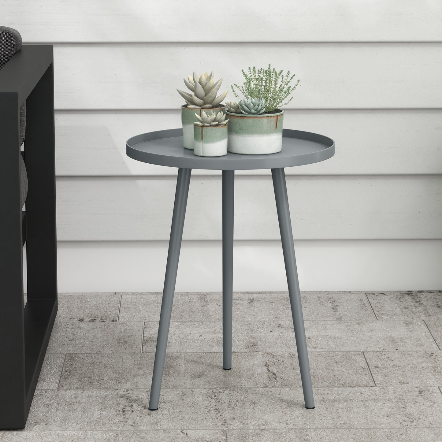 Round Garden Coffee Table, Outdoor Side Table