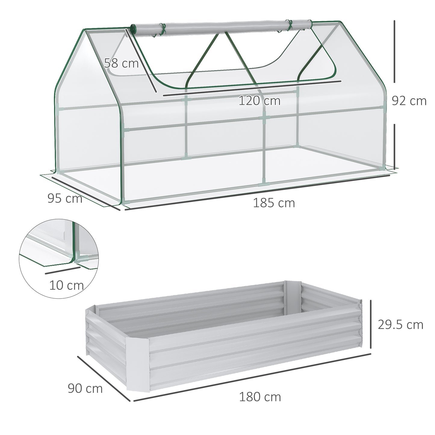 Raised Garden Bed with Greenhouse (1)