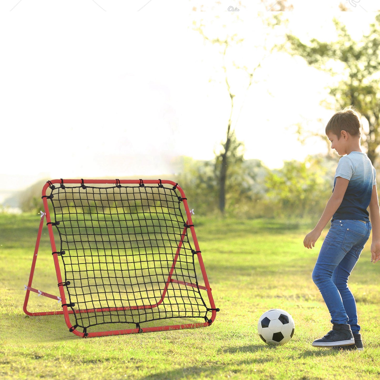 Rebounder Net, Practise Kickback Goal, for Teens, Adults Training