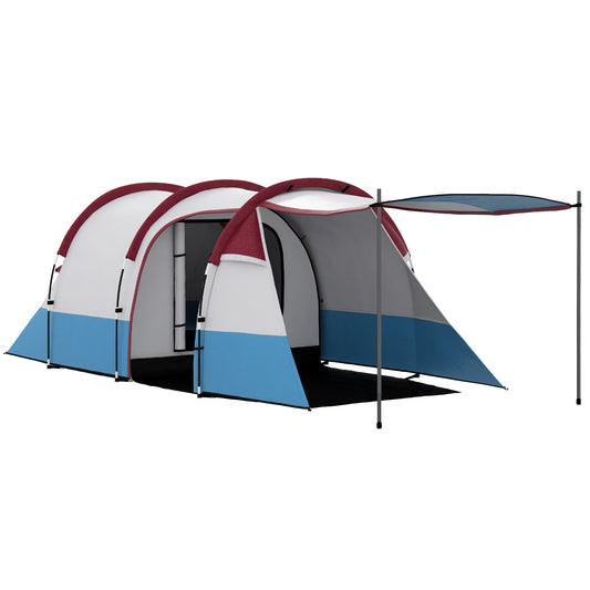Camping Tent, Large Tunnel Tent with Bedroom and Living Area