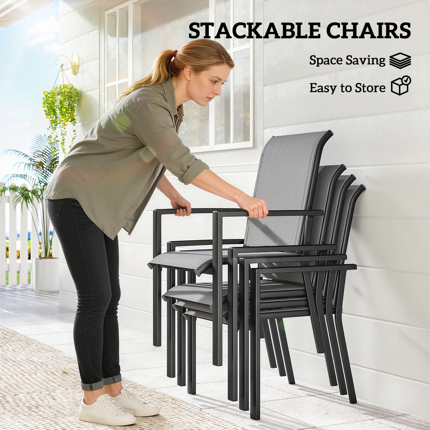 5 Pieces Outdoor Dining Set for 4 (1)